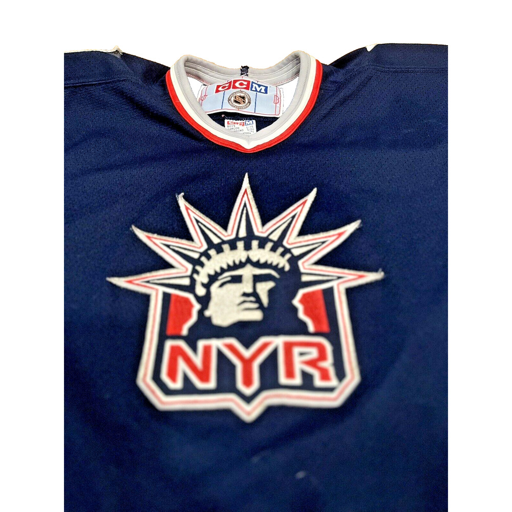 New York Rangers Retro Statue of Liberty CCM Jersey Kids Large/XL